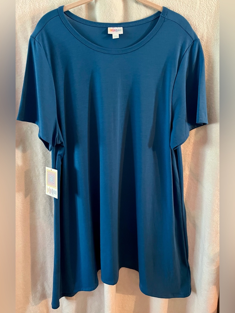 LuLaRoe Teal Short Sleeve Swing Top